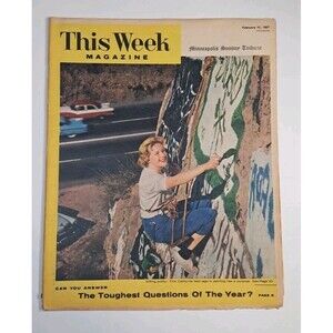 This Week Magazine Minneapolis Sunday Tribune 2/10/57 California Cliff Painting